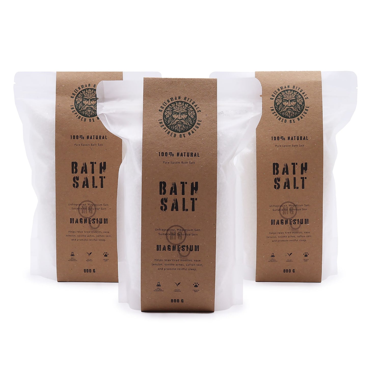 Greenman Rituals Magnesium Epsom Bath Salt Pure Formula