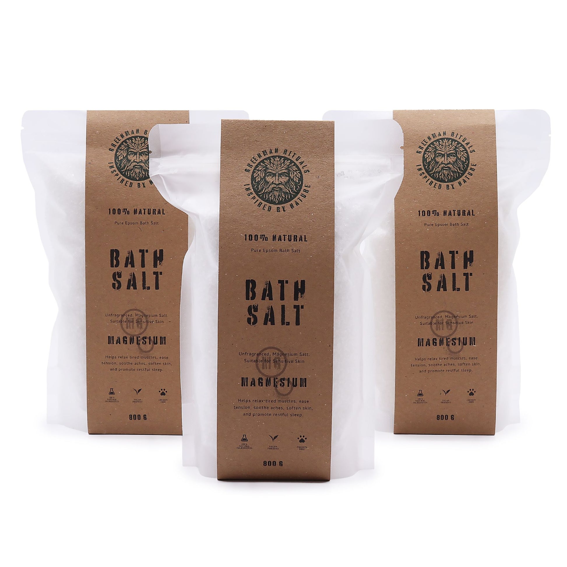 Greenman Rituals Magnesium Epsom Bath Salt Pure Formula