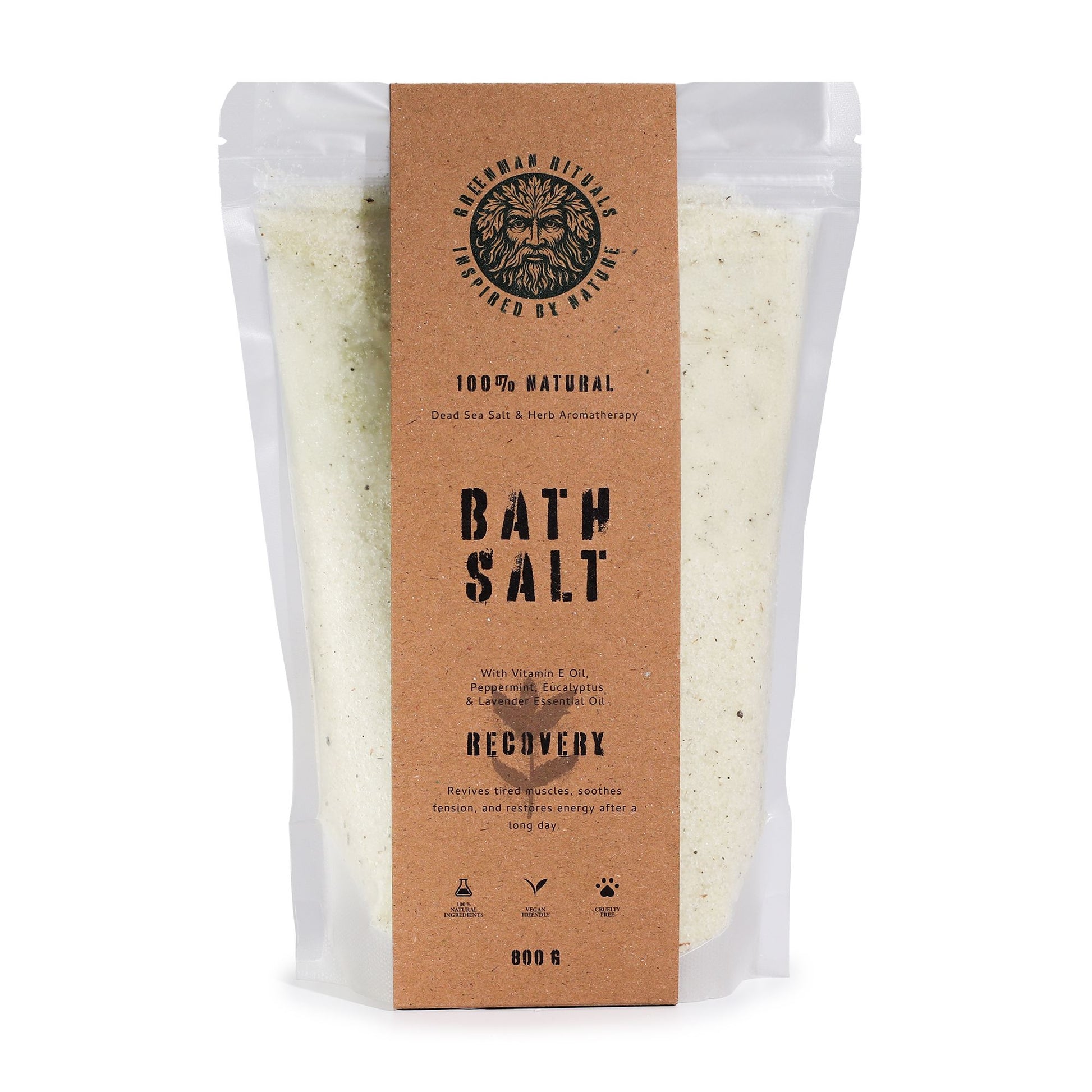 Greenman Rituals Menthol Aromatherapy Epsom Bath Salt Recovery