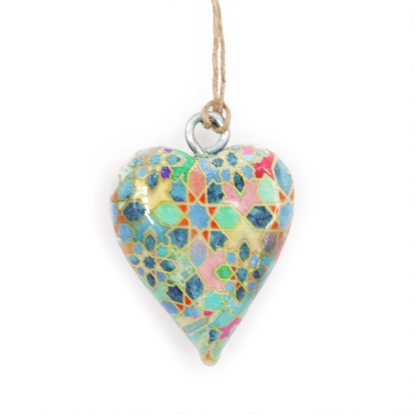 Decor Wood Heart -  Mediterranean Tile Pattern