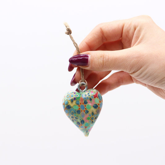 Decor Wood Heart -  Mediterranean Tile Pattern