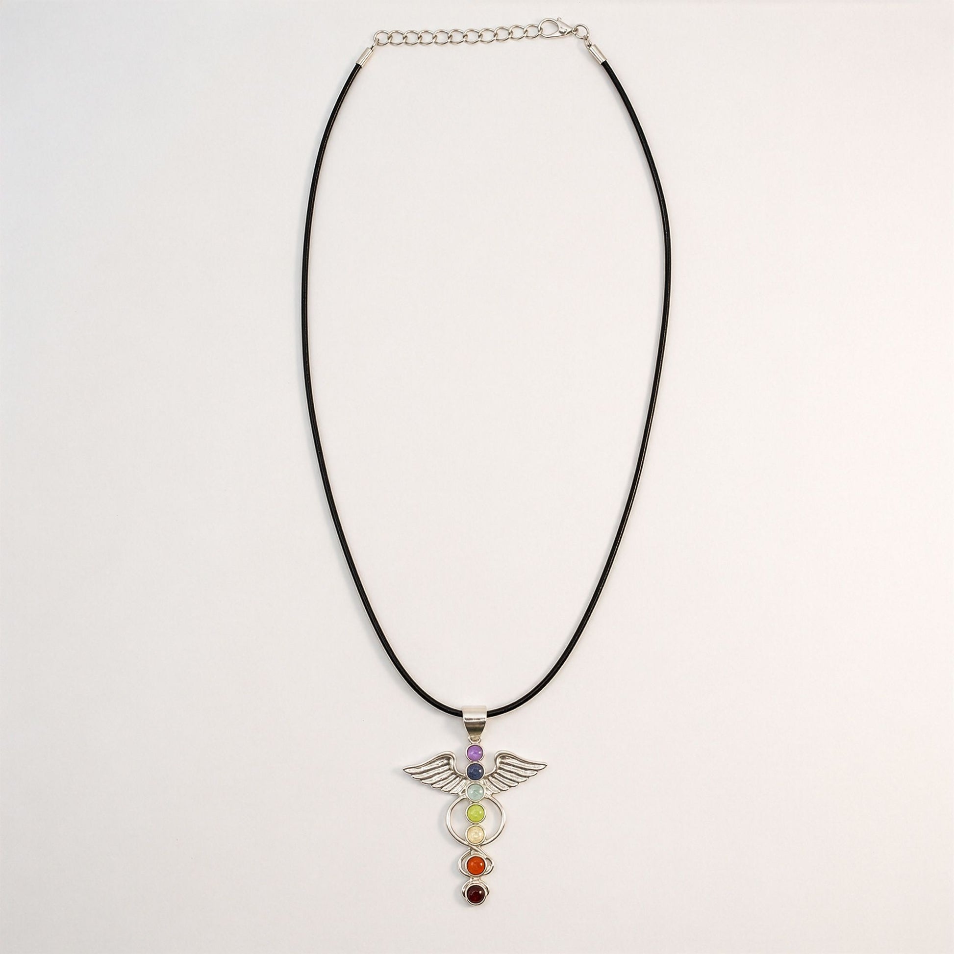 Silver Plated (45cm Cord)- Angel Chakra