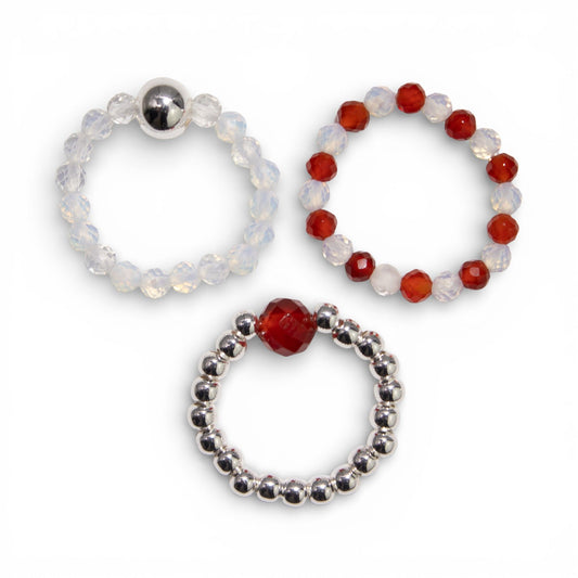Gemstone Ring Set - Blood Moon