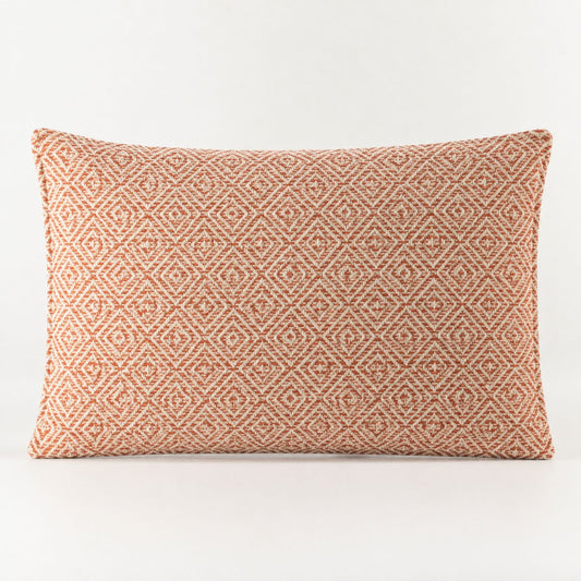 Classic Cushion Cover - Burgundy Squares- 30x50cm - Lumber Style