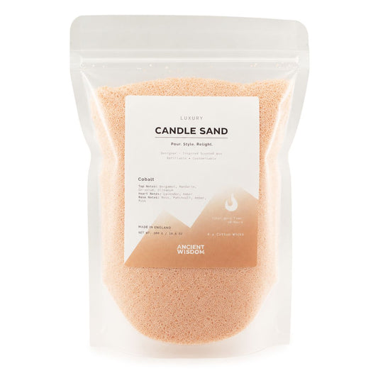 Fragranced Candle Sand - Taupe Orange - Cobalt - 300g