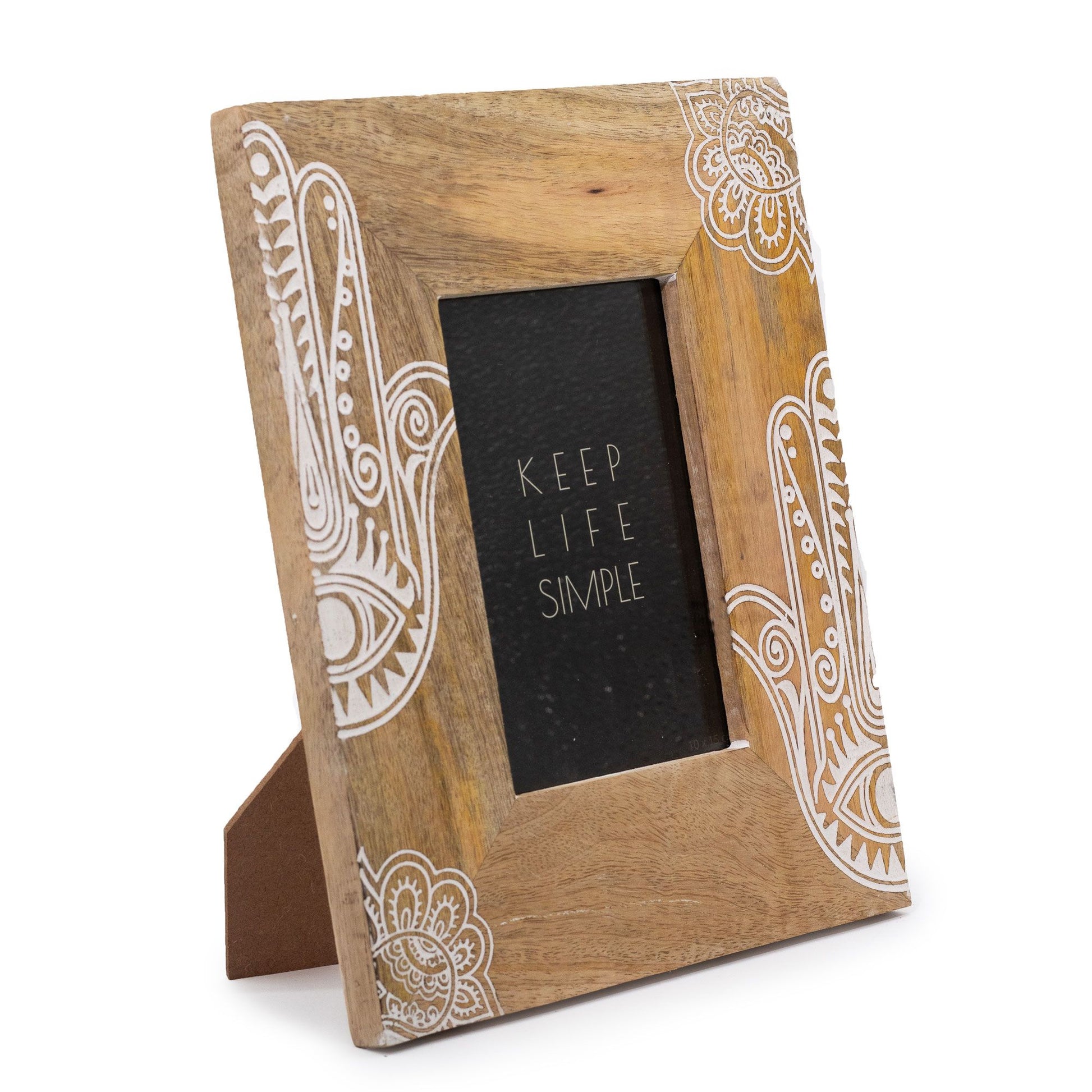 Medium Mango Wood Picture Framel (for 10x15cm) 26x20x2cm - Hansa - White