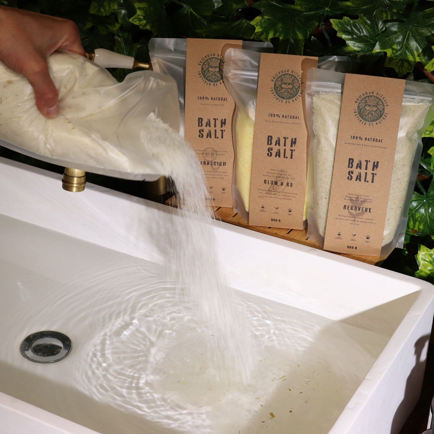 Greenman Rituals Oat & Honey Epsom Bath Salt Spa Relax Blend
