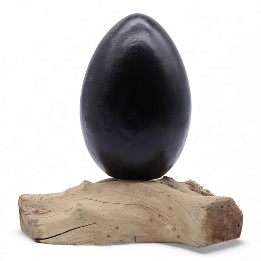 DriftGlow Lamp Crackle Lava Egg Shade - Grey