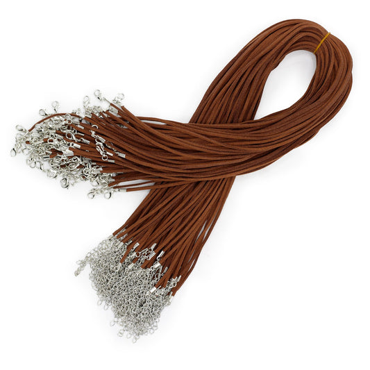 Faux Leather Pendant Cord -  2.5mm x 55cm - Dark Brown A011