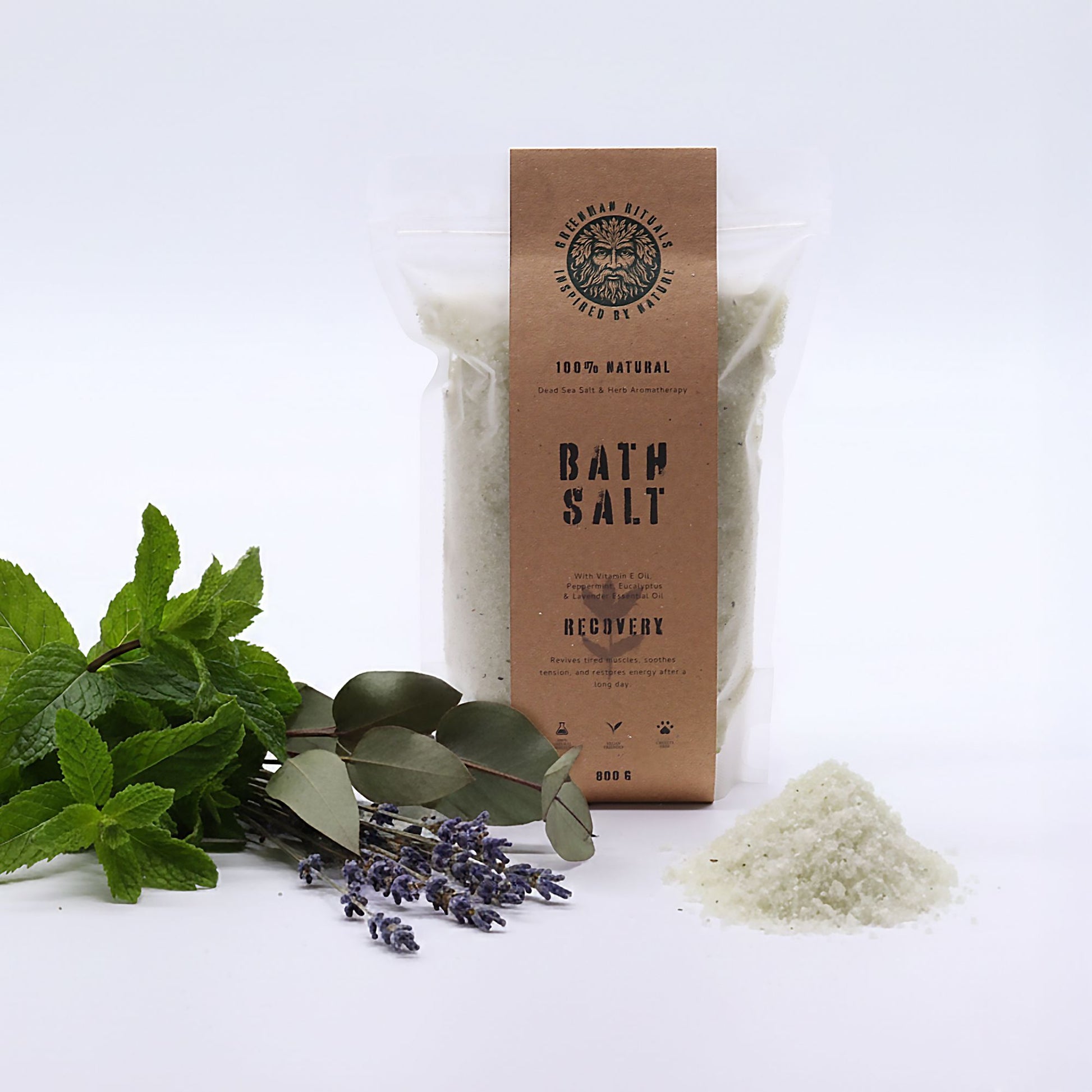 Greenman Rituals Menthol Aromatherapy Epsom Bath Salt Recovery