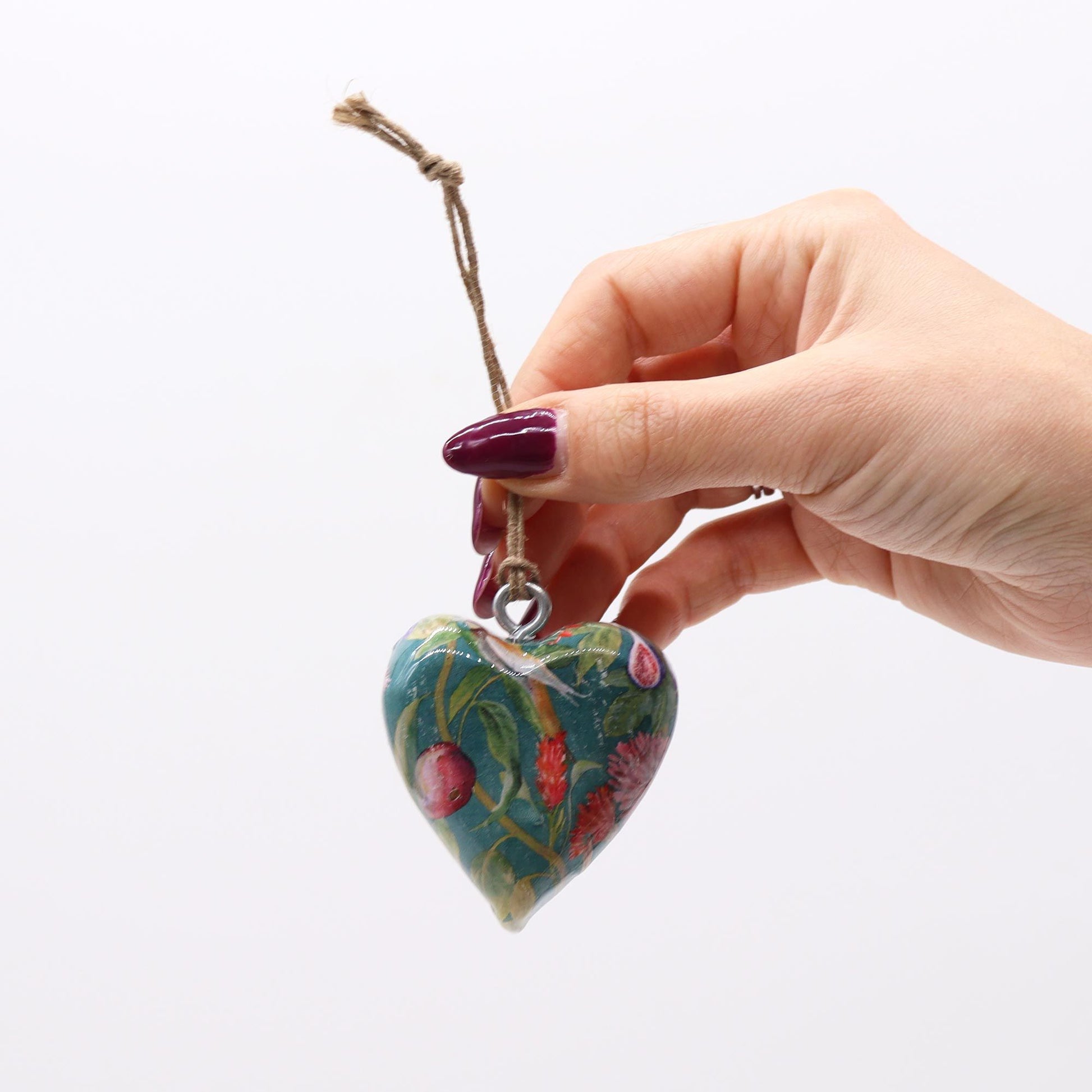 Decor Wood Heart -  Bird & Floral