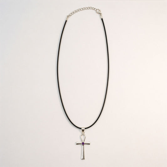 Silver Plated (45cm Cord)- Ankh Symbol of Eternal Life