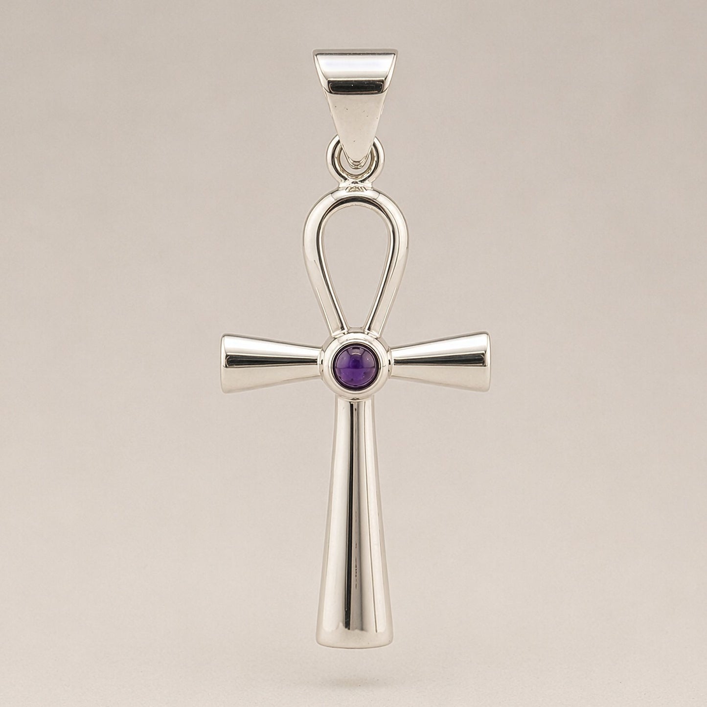Silver Plated (45cm Cord)- Ankh Symbol of Eternal Life