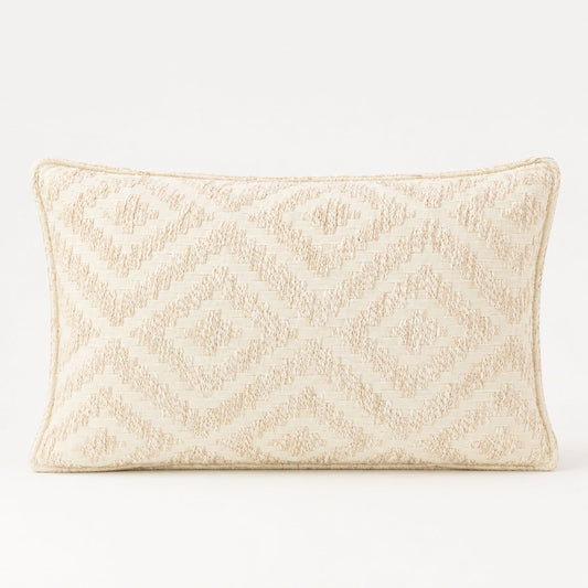 Classic Cushion Cover - Neutral Geo Creme - 30x50cm - Lumber Style