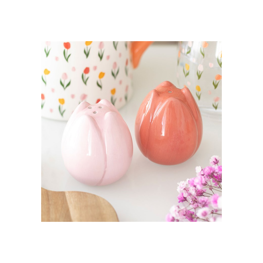 Tulip Shaped Salt and Pepper Shakers