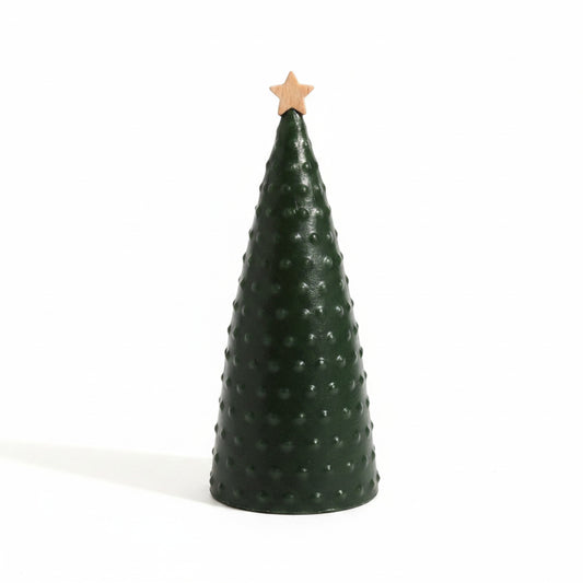 Ceramic Green Pimpled Christmas Tree Small