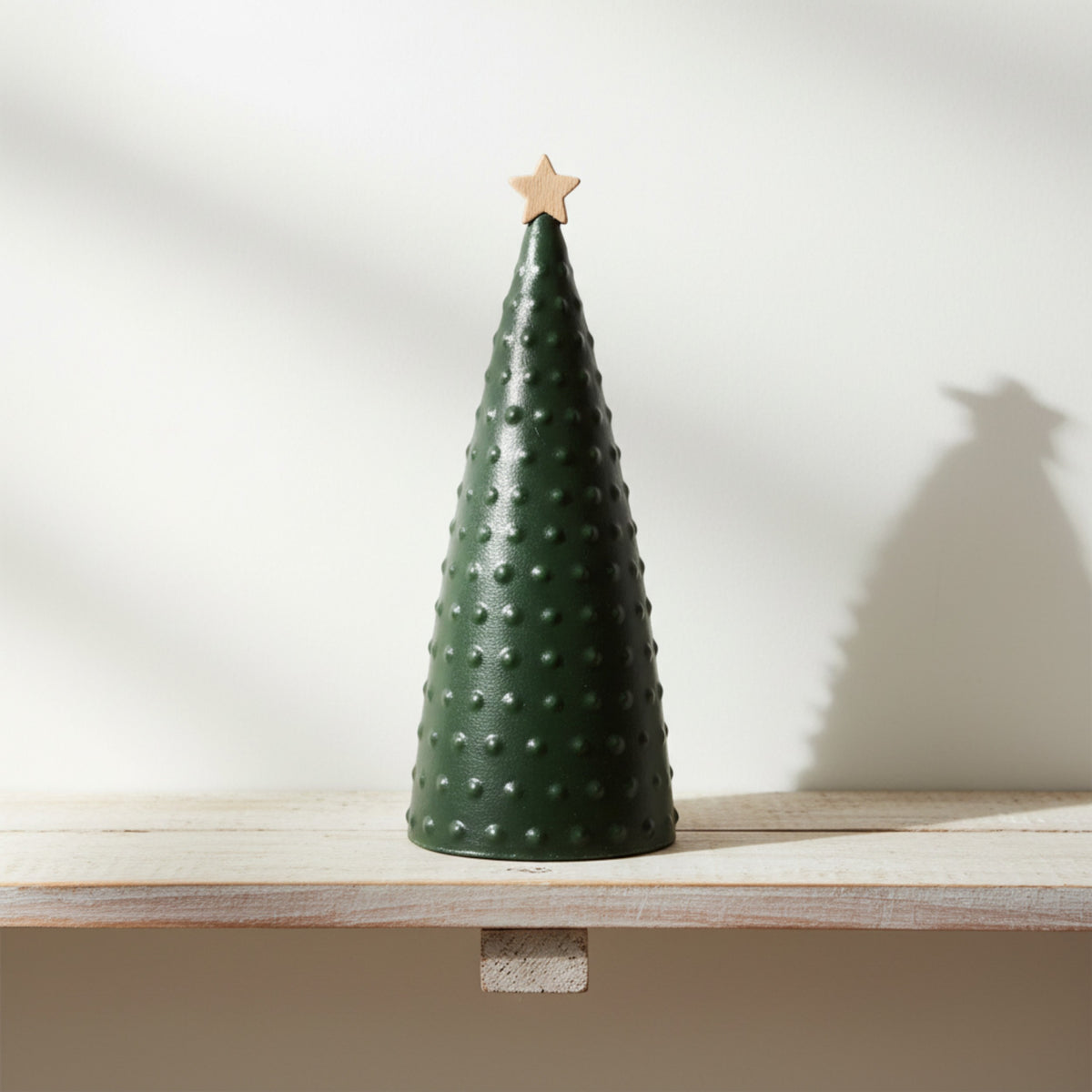 Ceramic Green Pimpled Christmas Tree Small