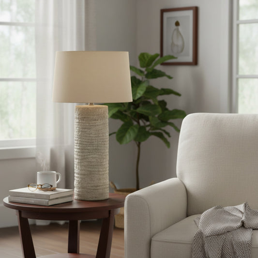 Tall Tuscan Grey Lamp Decorative Table Lamp