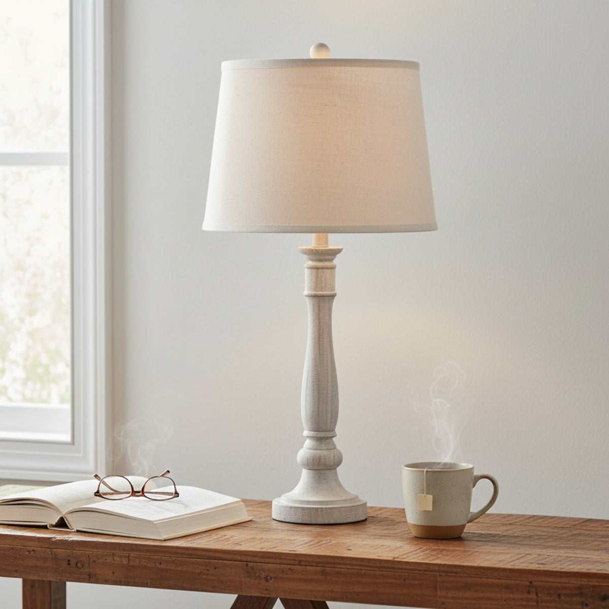 StellaTable Lamp With Linen Shade