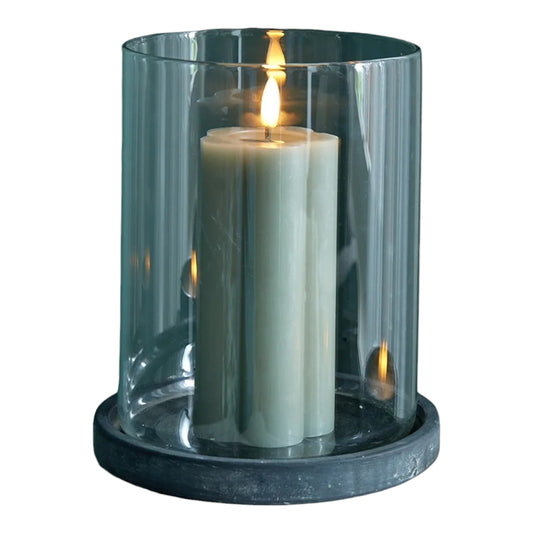Amalfi Grey Large Hurricane Lantern