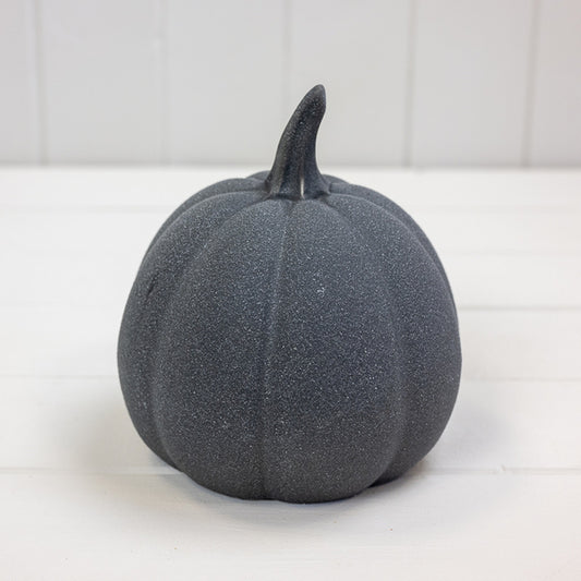 Black Ceramic Textured Pumpkin