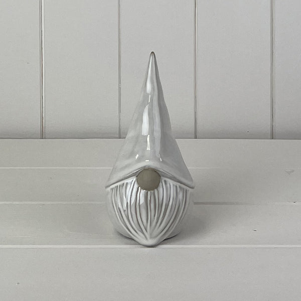 Glazed Ceramic Gonk Ornament With Textured Detail L8Xd7.4Xh14.5cm