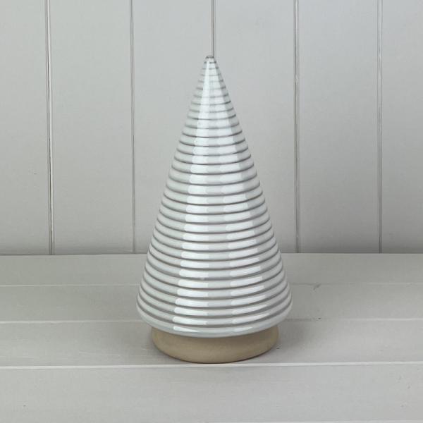 Glazed Ceramic Tree Ornament with Textured Detail L13xD13xH23.5cm