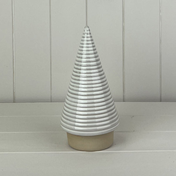 Glazed Ceramic Tree Ornament with Textured Detail L10.5xD10.5xH21.5cm
