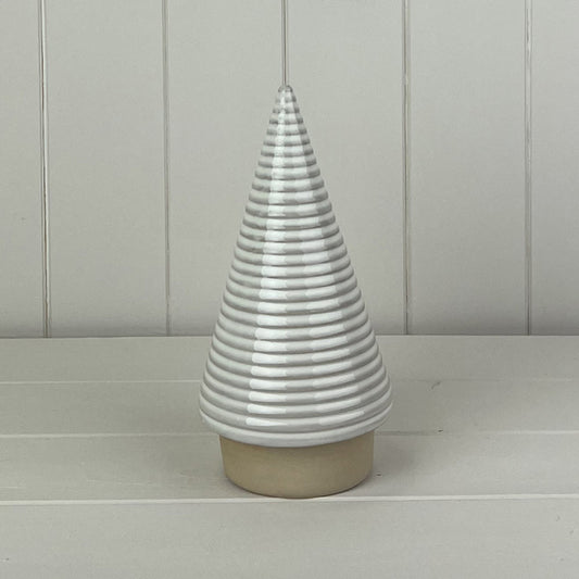 Glazed Ceramic Tree Ornament with Textured Detail L10.5xD10.5xH21.5cm