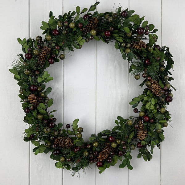Pinecone and Berry Wreath 39cm