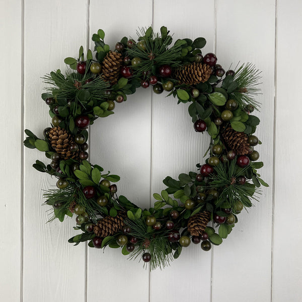 Pinecone and Berry Wreath 27cm