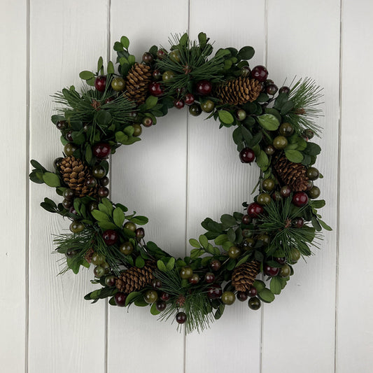 Pinecone and Berry Wreath 27cm