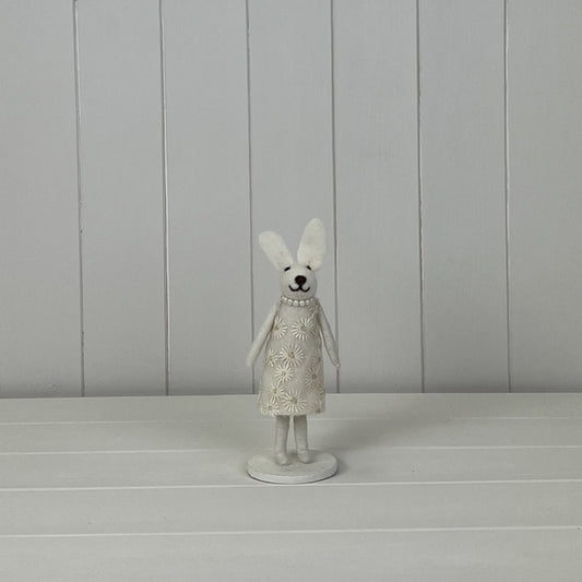 Rabbit Wearing Pink Floral Dess 21*8*8  Weight-32G