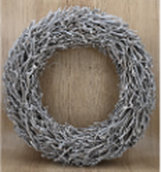 Rroot Branch Wreath Whitewash 62cm