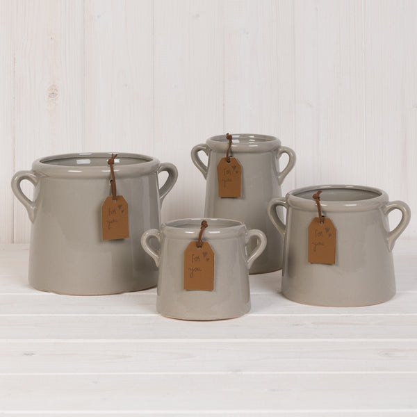 Grey "For You" Vase TD10cm x H18cm