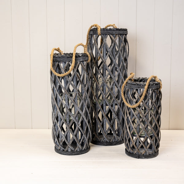 50cm Grey Washed Lantern