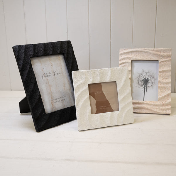 Timeless Black Sandy Textured Photo Frame. 5X7 Inch