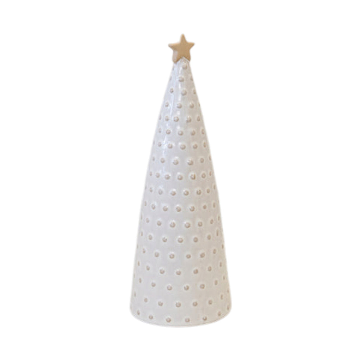 Large Stoneglazed Bobbin Tree with Gold Star