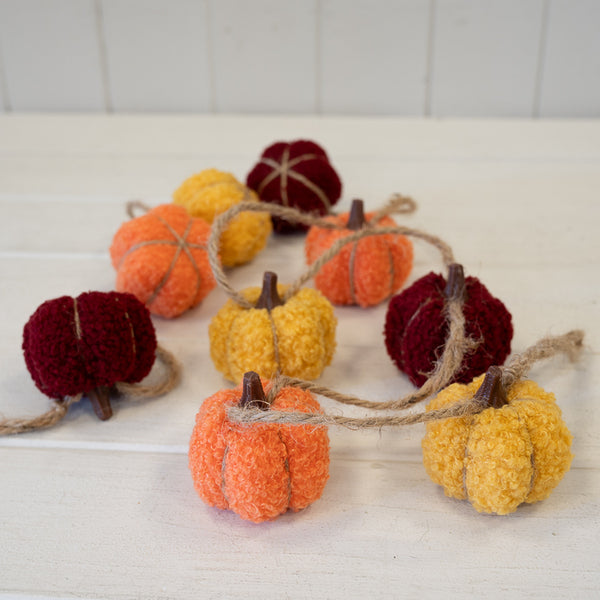Boucle Pumpkin Garland Yellow Orange and Brown 150cm