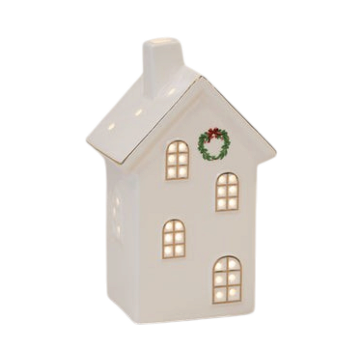 LED White House with Wreath