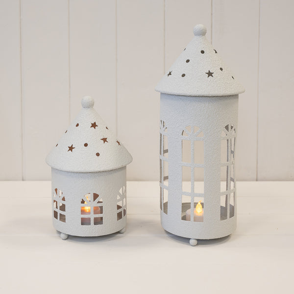 Off White Rounded Tealight House Large