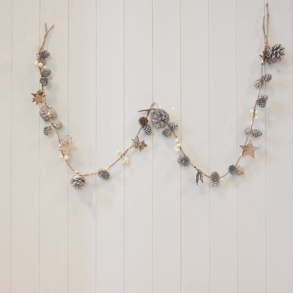 Stars and Cones LED Hanging Garland